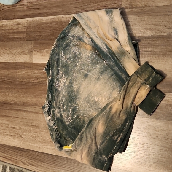 BAYLOR Long-Sleeved Crop T-Shirt Size Medium Custom Dyed and Distressed … - Picture 4 of 4